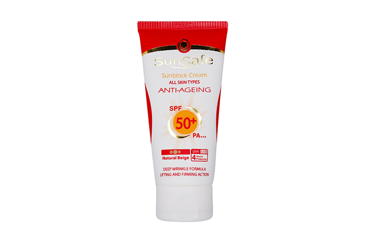 کرم ضد آفتاب و ضد چروک SPF 50 سان سیف